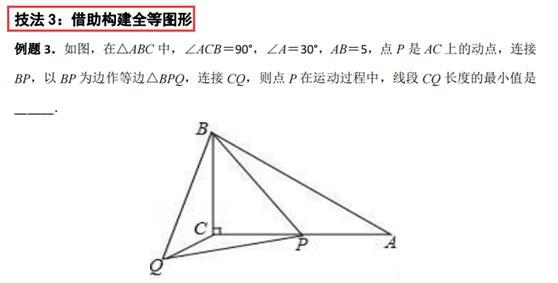 初中数学：线段动点问题（专题一 单线段最值之单动点型）