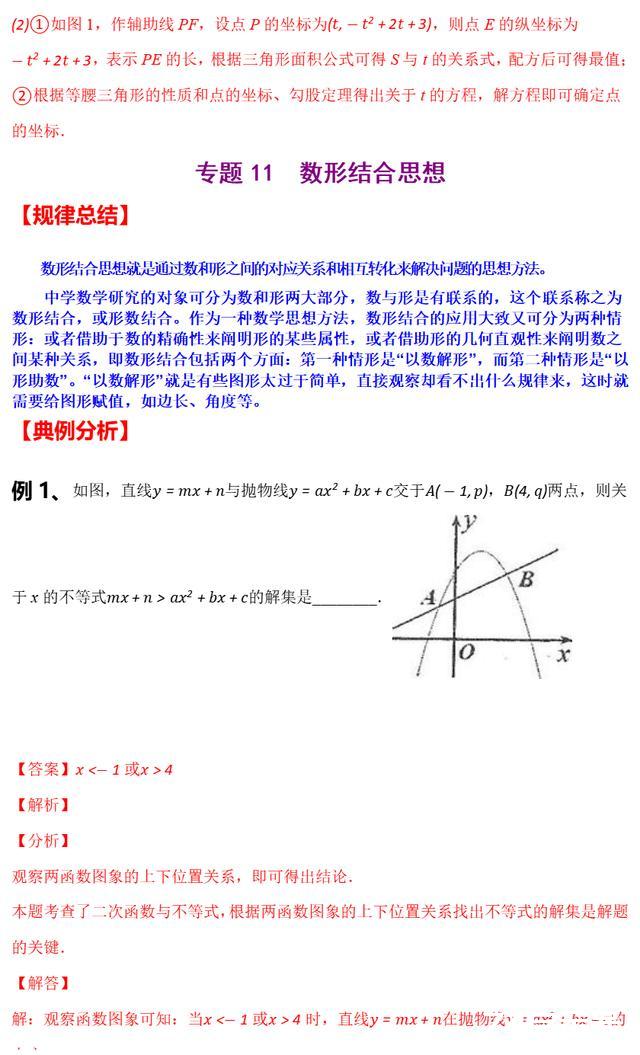 浓缩107个中考数学经典热门考点“精髓”，及解题思想和分析技巧