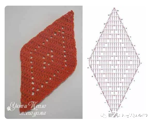 「钩编图解」百变的菱形图案，怎么拼都好看