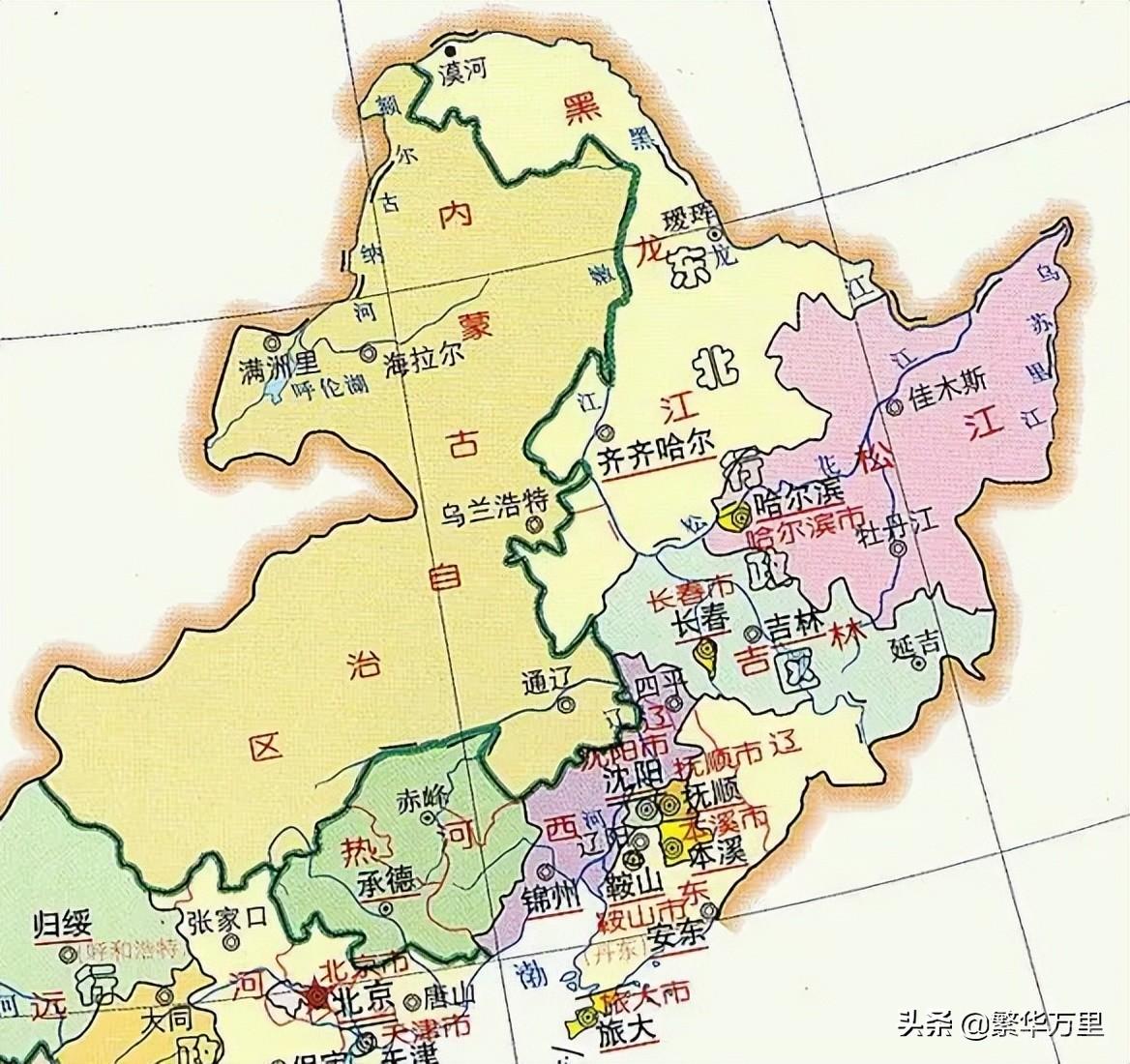 东北的区划变动，辽宁和黑龙江的20个县，为何划入吉林省？