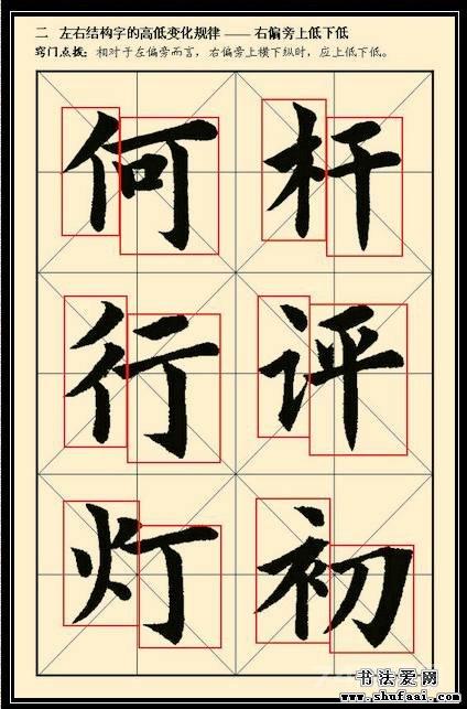 写好汉字：汉字结构组合规律图解