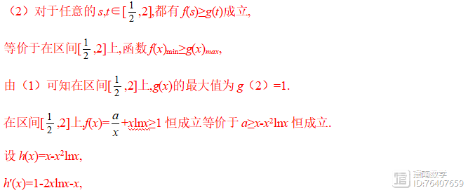 高考数学必杀技系列之导数6 函数中的双变量问题