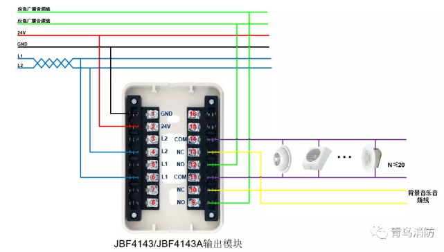 青鸟消防官方推荐消防模块接线图