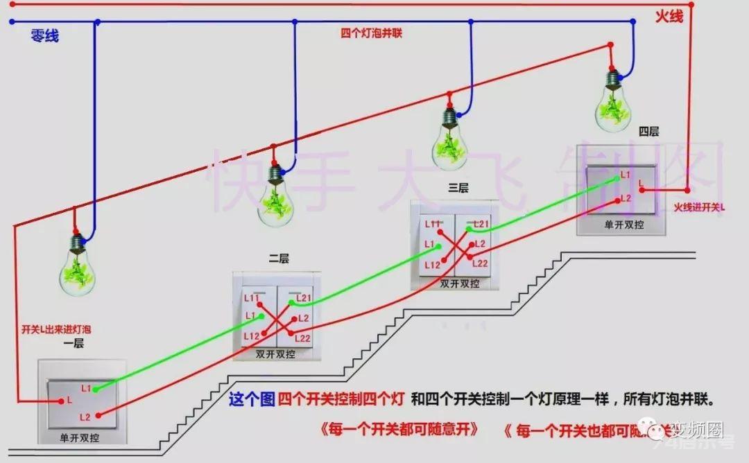 零基础学电工，高清彩色电路图一看就懂