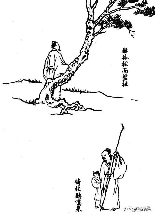 干货！难得一见的人物点景画法，学会画人物点景很简单，快来临摹