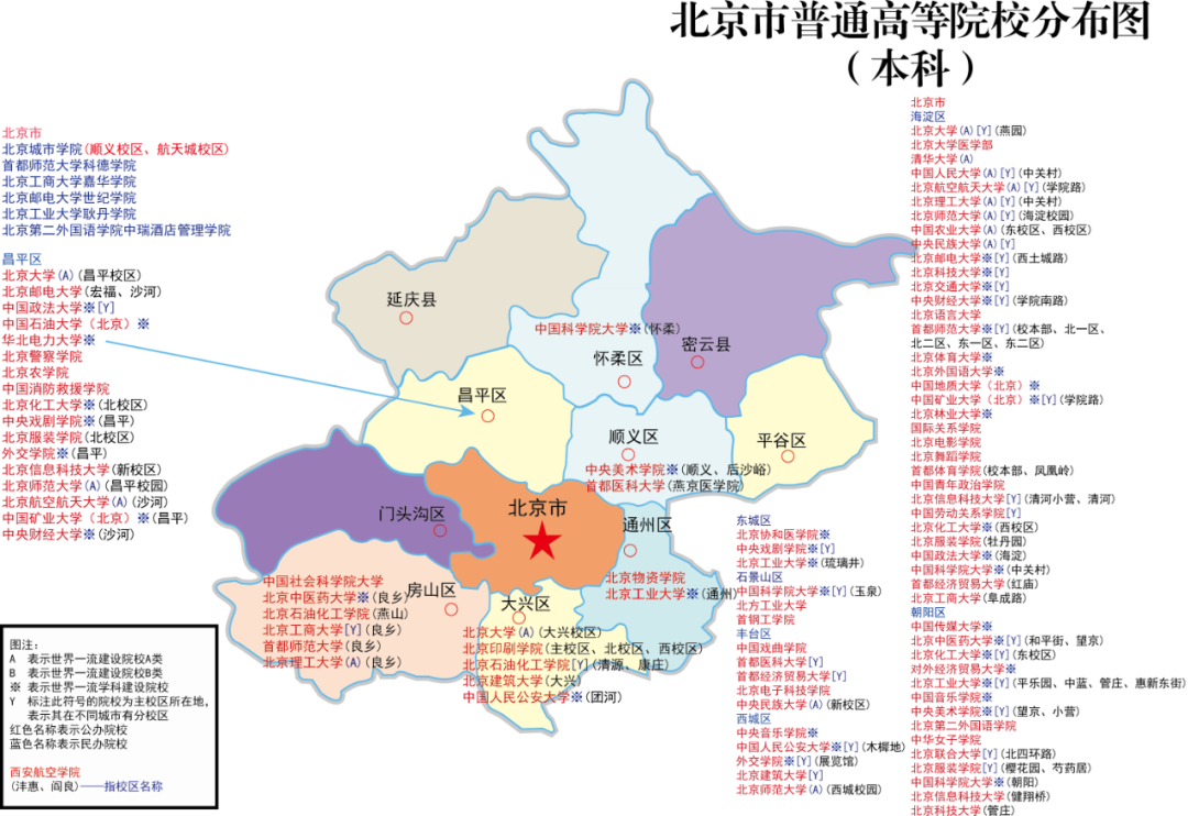 全国各省大学分布图，赶紧收藏！转发！