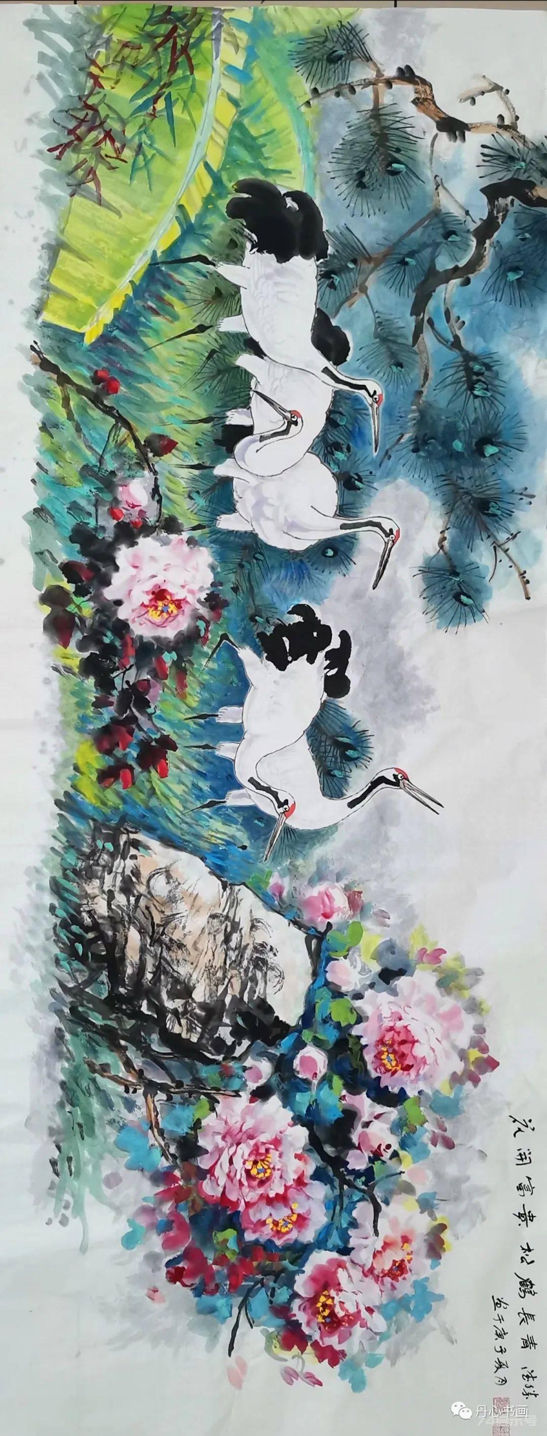 清丽脱俗，鹤舞翩跹｜画家纪德胜鹤画作品欣赏