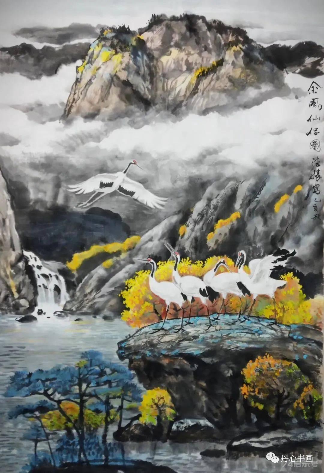 清丽脱俗，鹤舞翩跹｜画家纪德胜鹤画作品欣赏