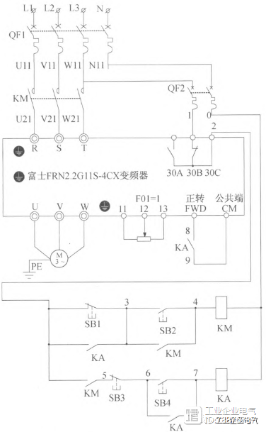 变频器的两线制和三线制接线